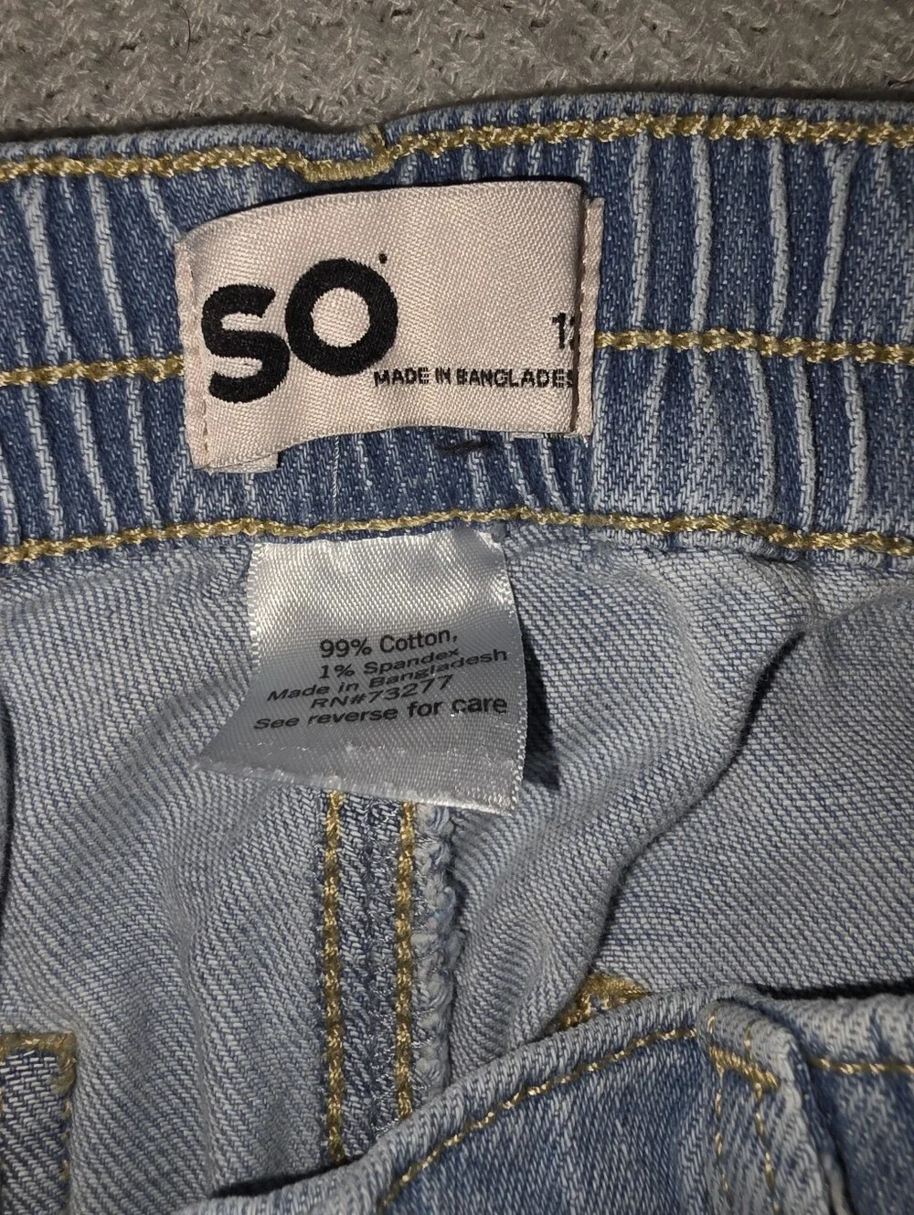 SO Light Blue Wide-Leg Cargo Jeans - Girls-12